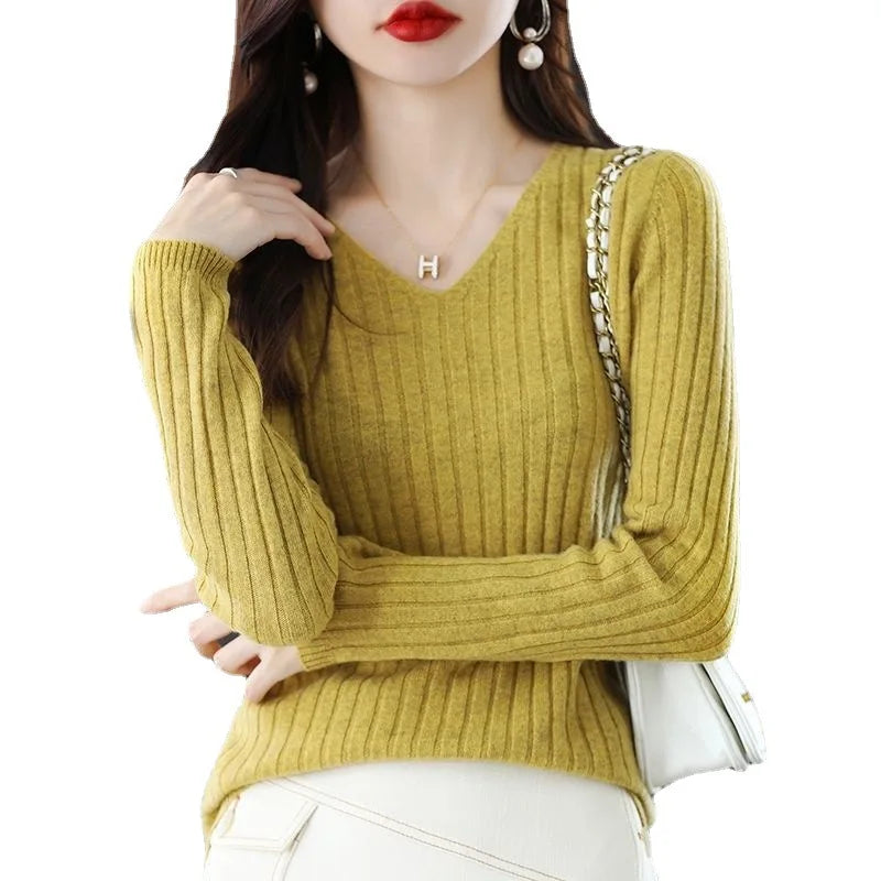 Women Sweater Long Sleeve Top Knitted