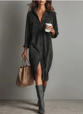 Women Shirt Long Sleeve Elegant Solid