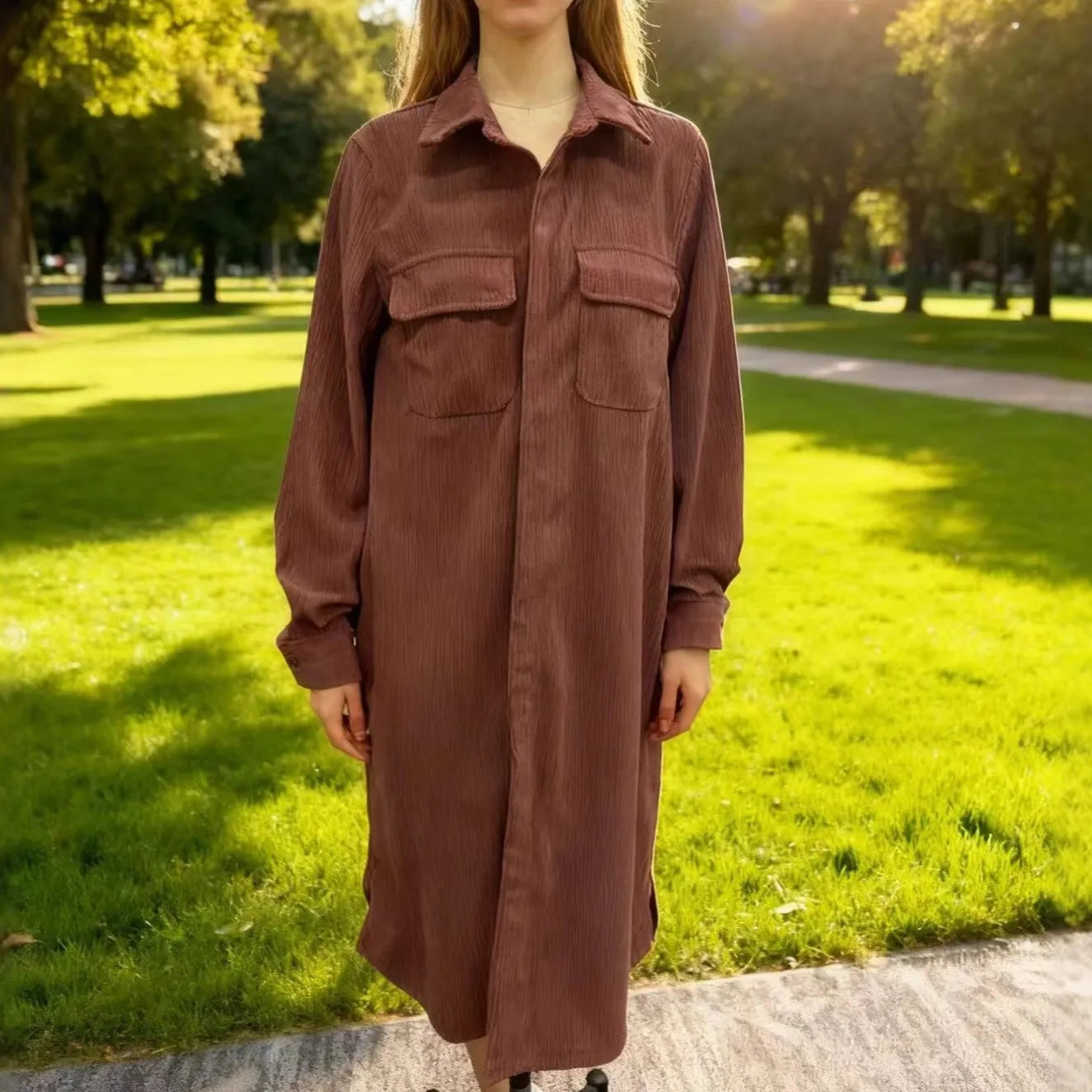 Women Shirt Long Sleeve Elegant Solid