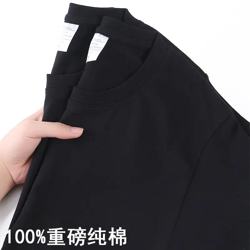 100% Cotton T-shirt Men Women Solid