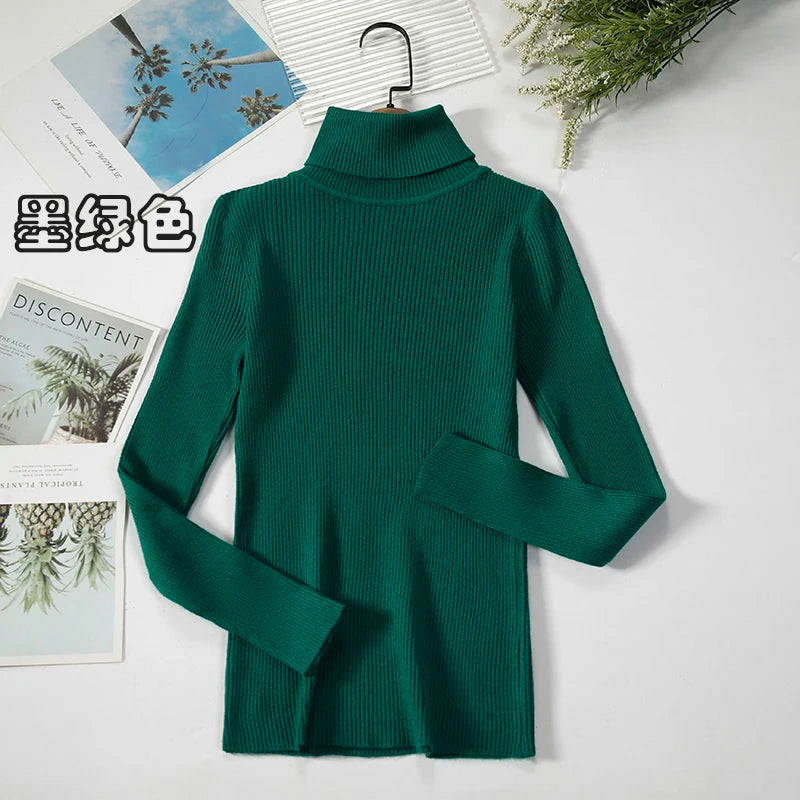 2025 Simple Women Turtleneck Sweater