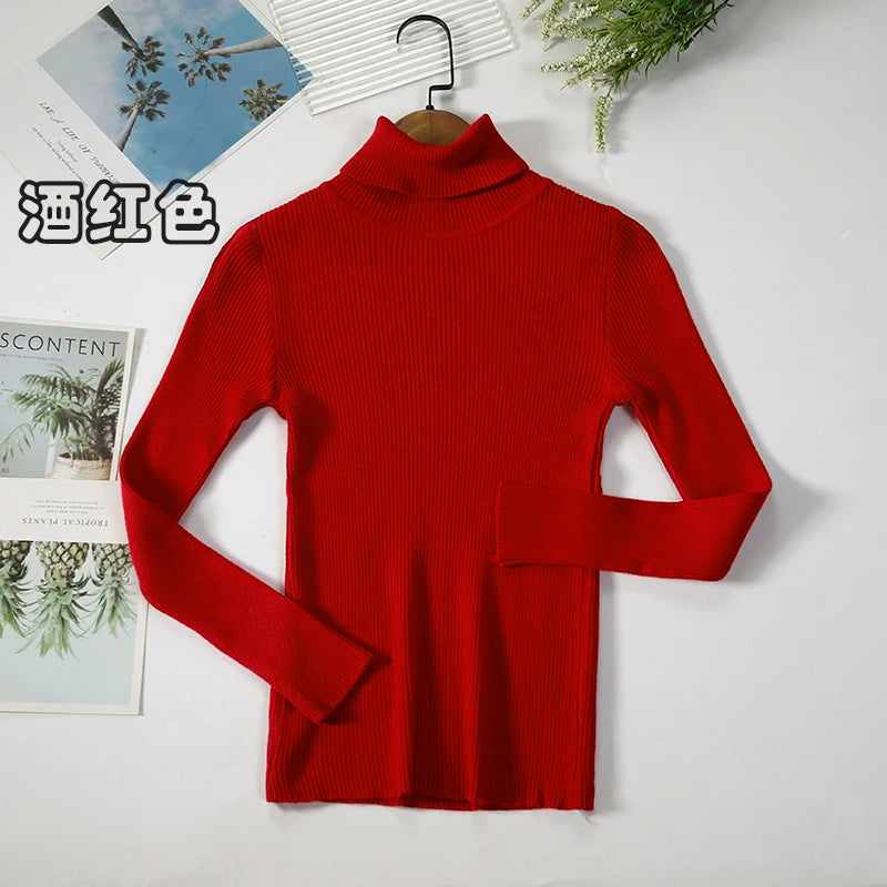 2025 Simple Women Turtleneck Sweater