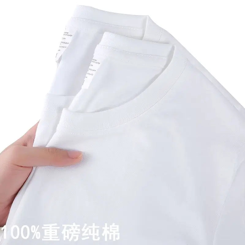 100% Cotton T-shirt Men Women Solid
