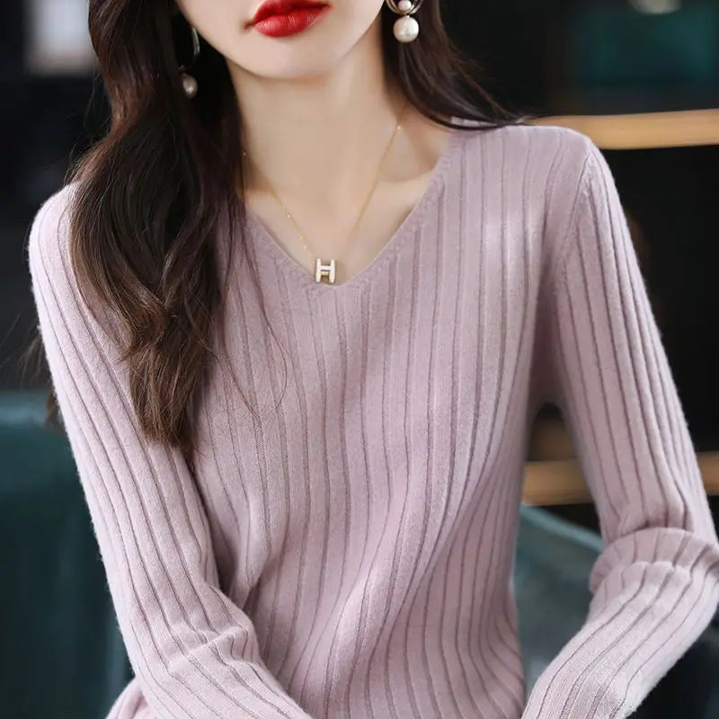 Women Sweater Long Sleeve Top Knitted