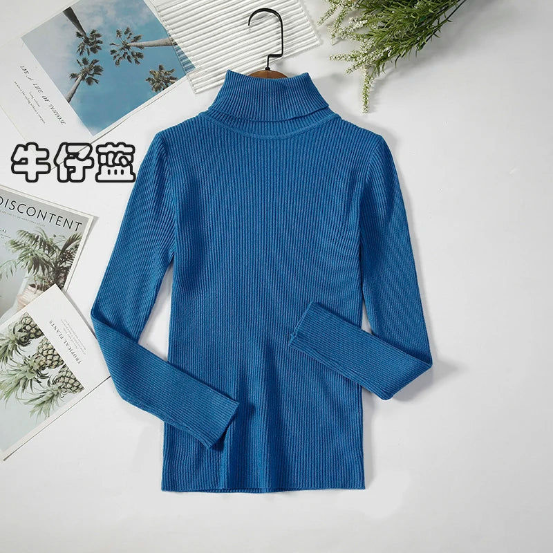 2025 Simple Women Turtleneck Sweater
