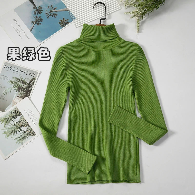 2025 Simple Women Turtleneck Sweater