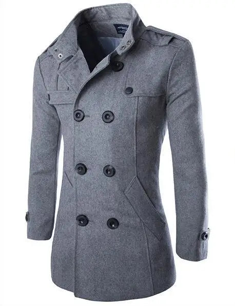 Mens Overcoat Trench Coats Winter Male
