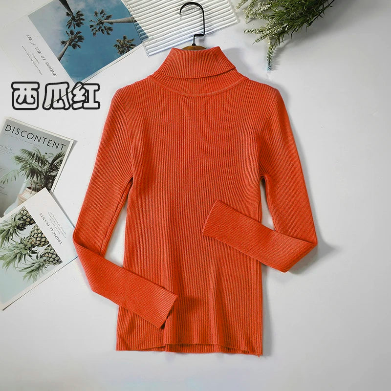 2025 Simple Women Turtleneck Sweater