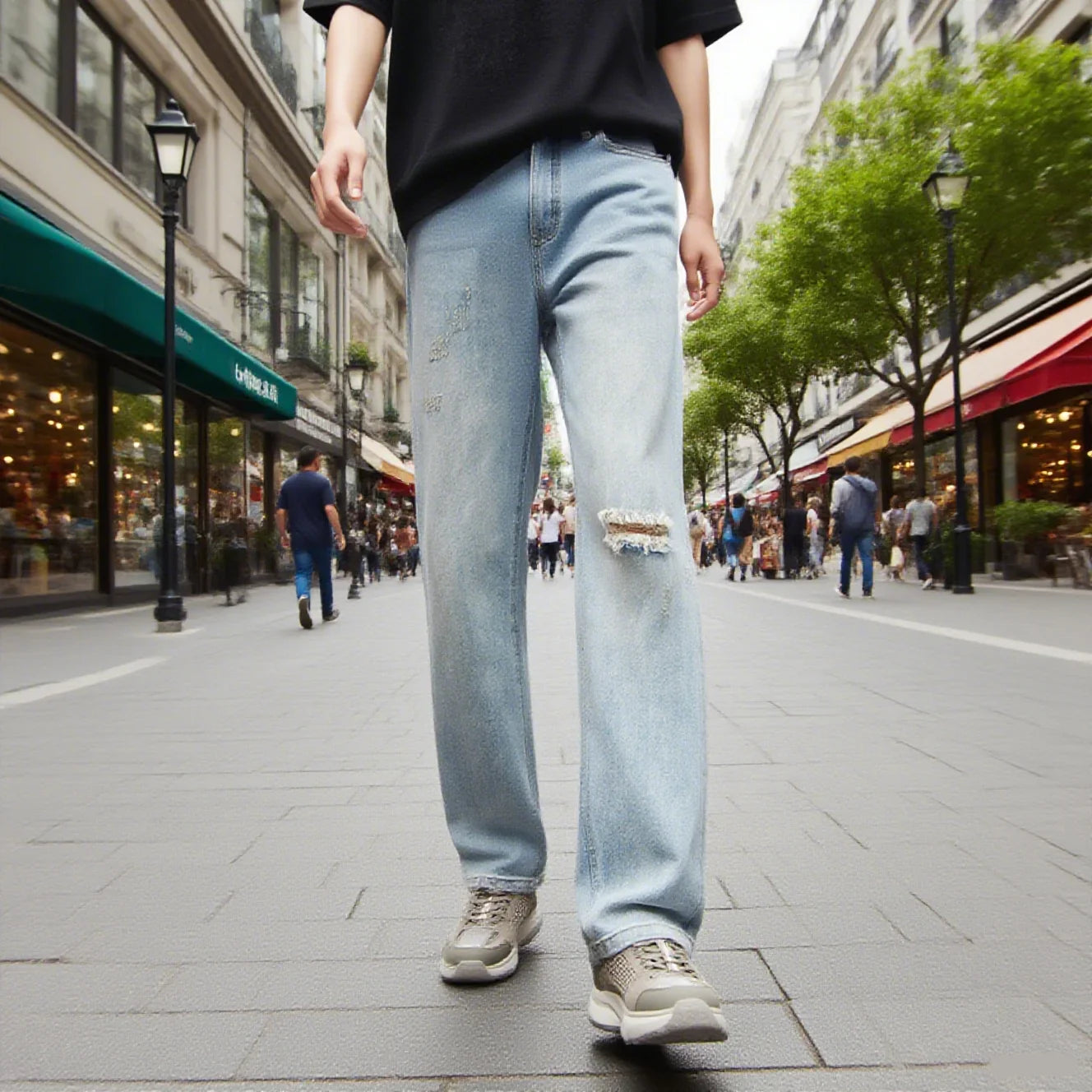 American Elastic Straight Jeans