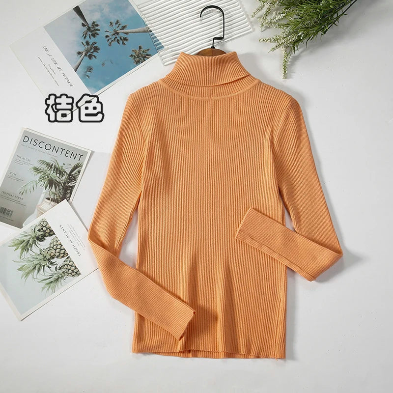 2025 Simple Women Turtleneck Sweater