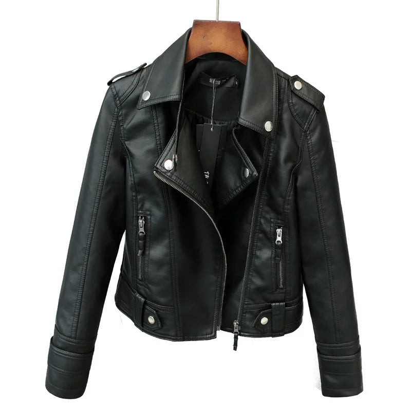 Korean Version of Slim PU Leather Jacket