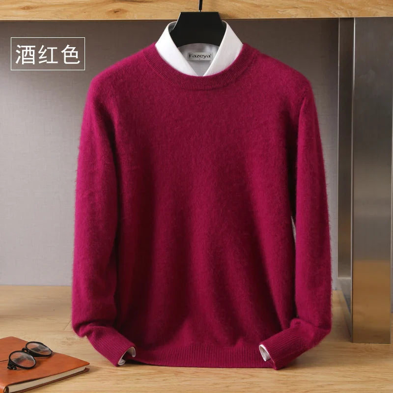 Men's 100% Pure Mink Cashmere Sweater