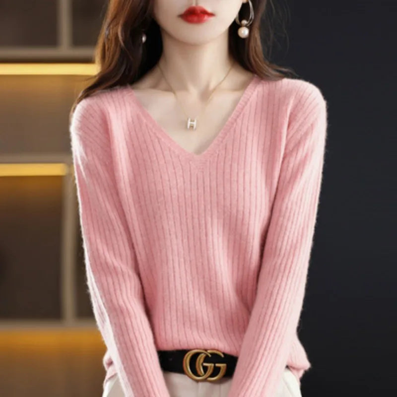 Women Sweater Long Sleeve Top Knitted