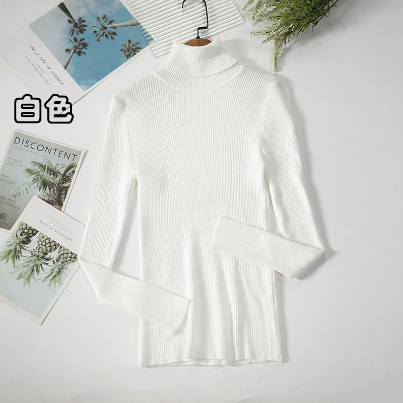 2025 Simple Women Turtleneck Sweater
