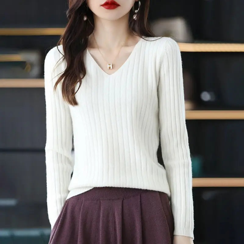 Women Sweater Long Sleeve Top Knitted