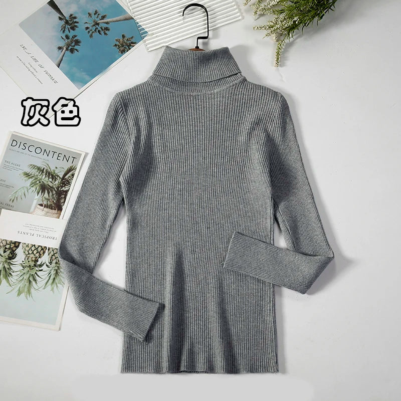 2025 Simple Women Turtleneck Sweater