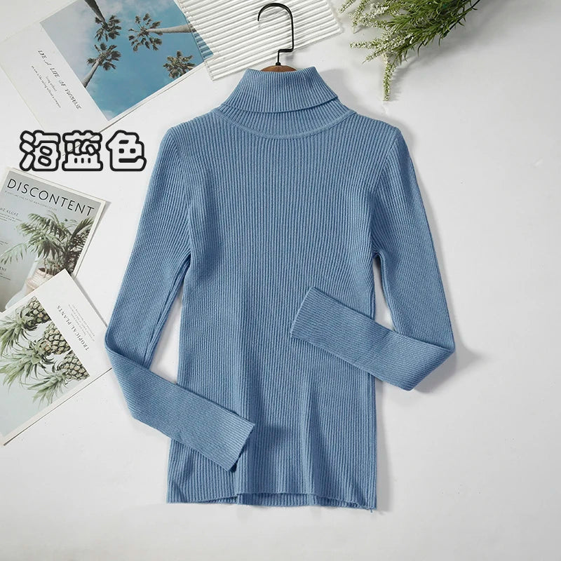 2025 Simple Women Turtleneck Sweater