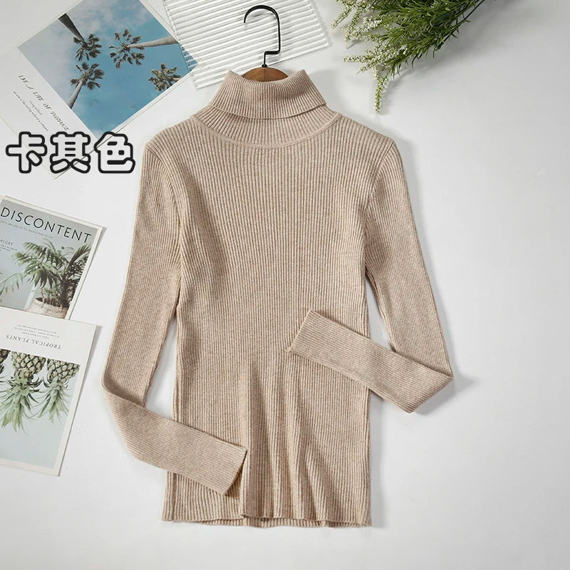 2025 Simple Women Turtleneck Sweater