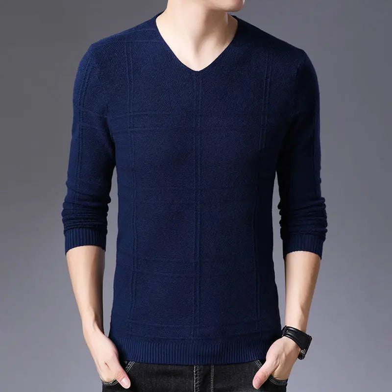 Autumn Winter New Men V-neck Pullover