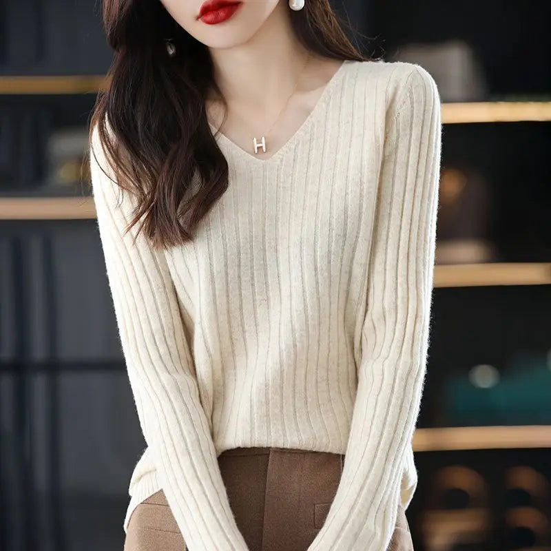 Women Sweater Long Sleeve Top Knitted
