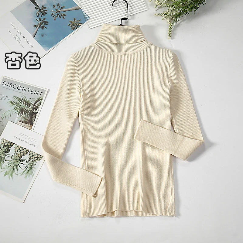 2025 Simple Women Turtleneck Sweater