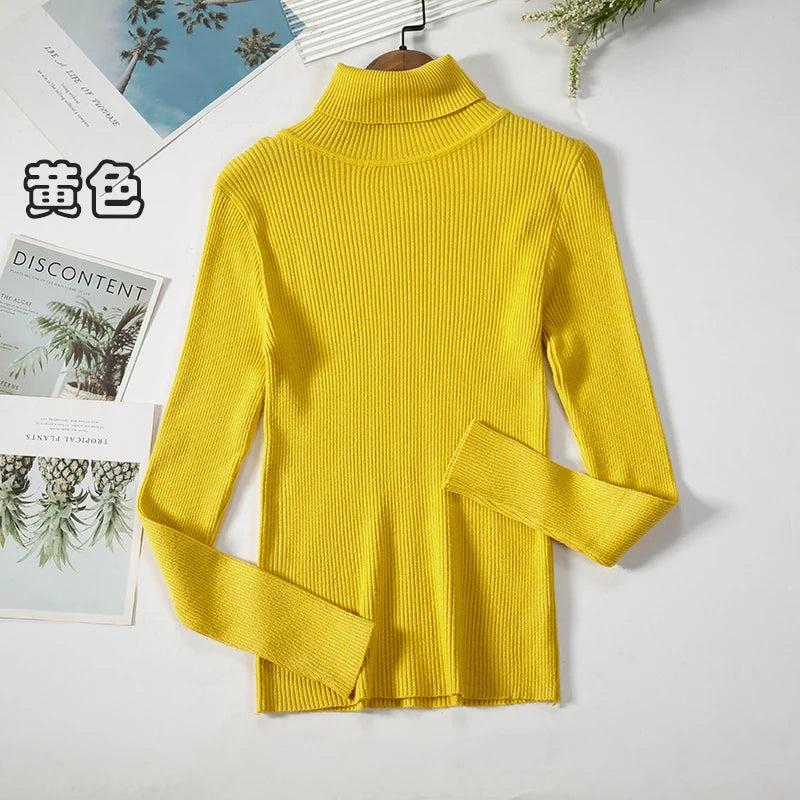 2025 Simple Women Turtleneck Sweater