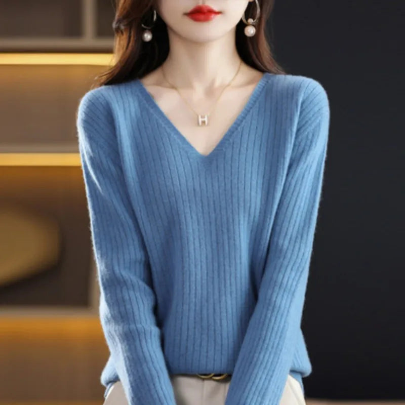 Women Sweater Long Sleeve Top Knitted