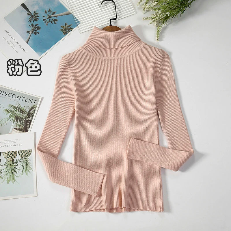 2025 Simple Women Turtleneck Sweater