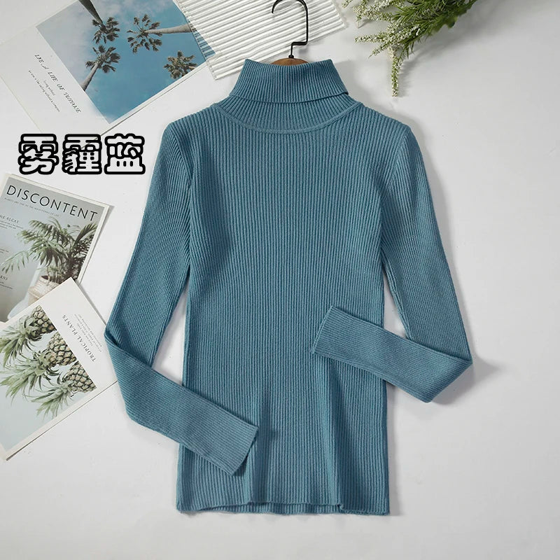 2025 Simple Women Turtleneck Sweater
