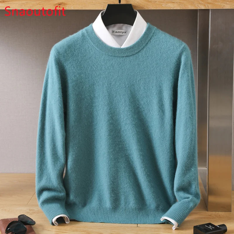 Men's 100% Pure Mink Cashmere Sweater